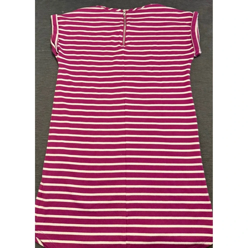Gymboree Girls‎ Magenta Pink Striped Watermelon Sequin Dress Size L 10-12